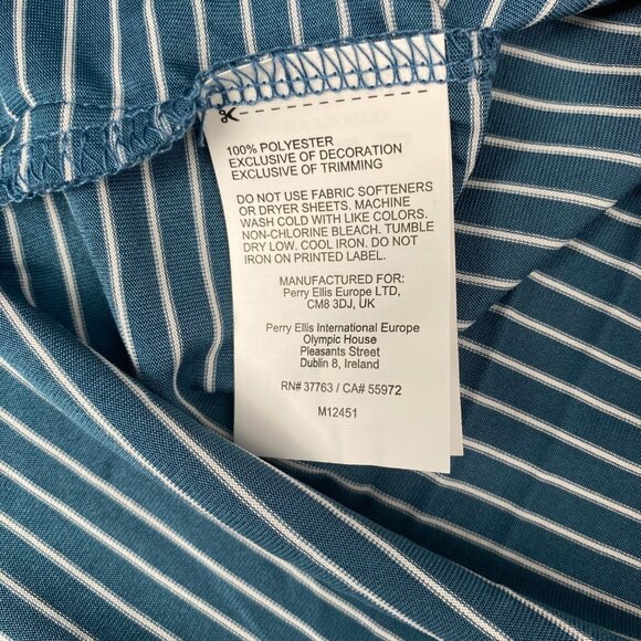 PGA TOUR Striped Polo Shirt Men’s Size Small Real Teal,Golf,Sun Protection - Picture 8 of 12